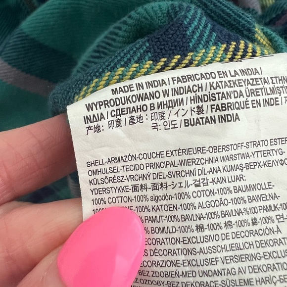 Vans Men’s Zip Up Green Flannel Shirt Jacket Green in Size Medium - Picture 6 of 6